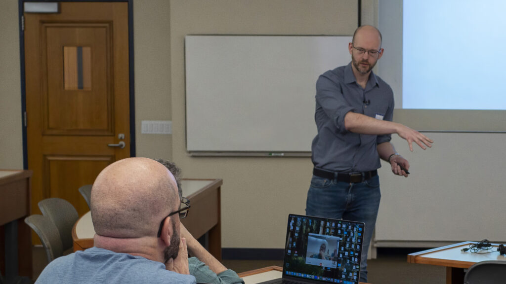 Hugh giving a presentation